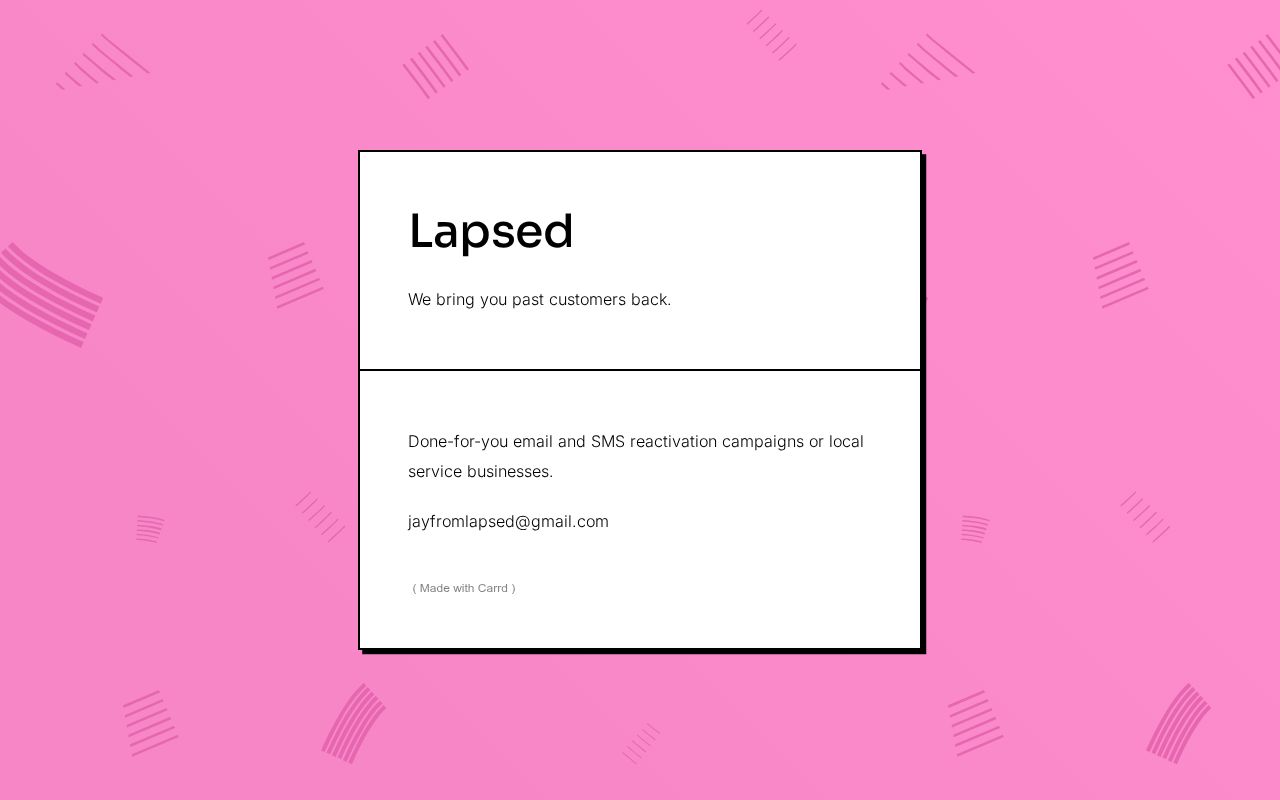 Carrd profile picture for @lapsed